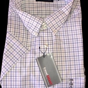 New Men's Short Sleeve Dress Shirt Size 2XB~Roundtree and Yorke